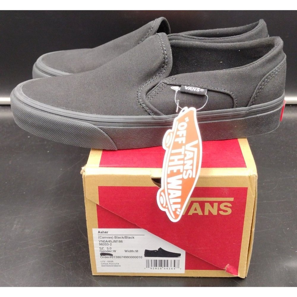 Vans Asher Slip On Women's Skate Shoes Sneakers Casual VN0A45JM186 Size 5